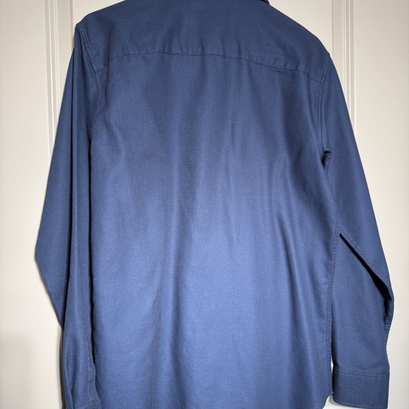 ZARA Men’s Slim Fit Button-Up Shirt | Navy Blue | Size L - Picture 2 of 3